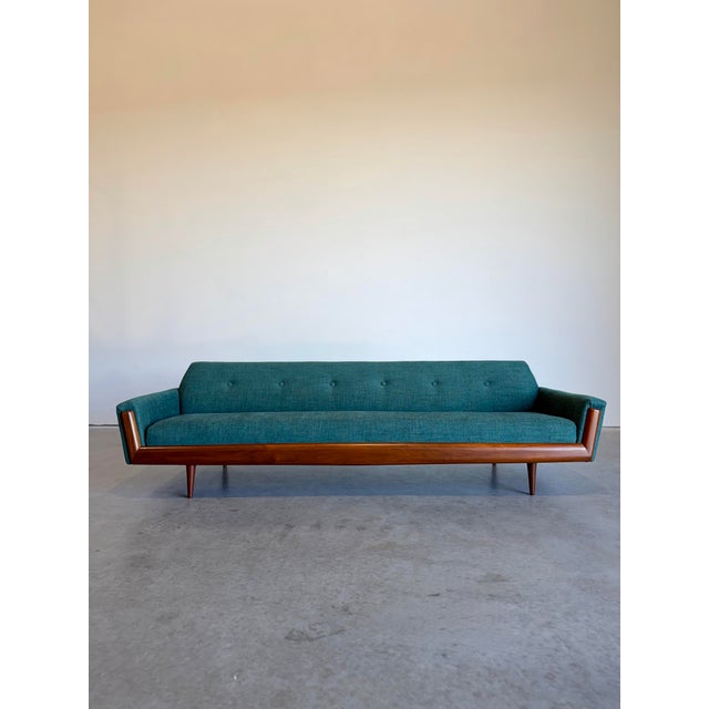 Mid-Century Modern Mid Century Fully Restored Adrian Pearsall Style Gondola Sofa For Sale - Image 3 of 12