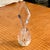 Beautiful crystal Czech clear Art Deco perfume bottle with stopper. Measures 7"X2.5".
