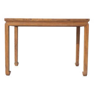 40" Long Elm Square-Corner Table For Sale