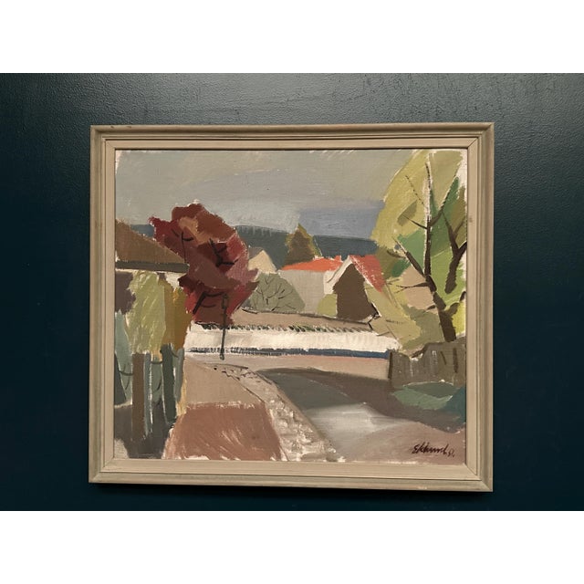 Bengt Eklund, Landscape, 1951, Oil Painting on Canvas, Framed For Sale - Image 16 of 18