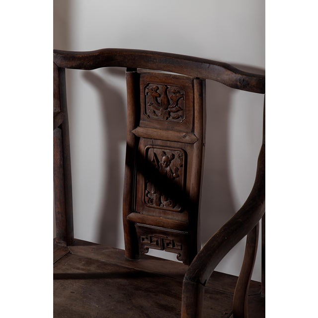 Wood Traditional Ming Style Southern Officials Chair, 1650s For Sale - Image 7 of 10
