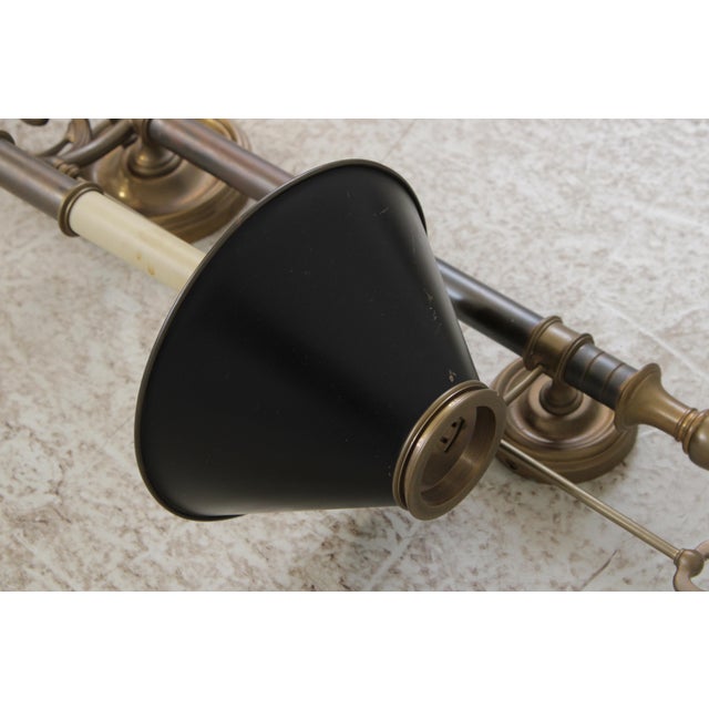 1970s Chapman Traditional Brass Tole Shade Wall Lights - a Pair For Sale - Image 10 of 14