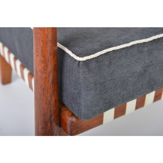 1930s Mid-Century Oak Lounge Chair by Jan Vanek for Krasna Jizba, 1940 For Sale - Image 5 of 10