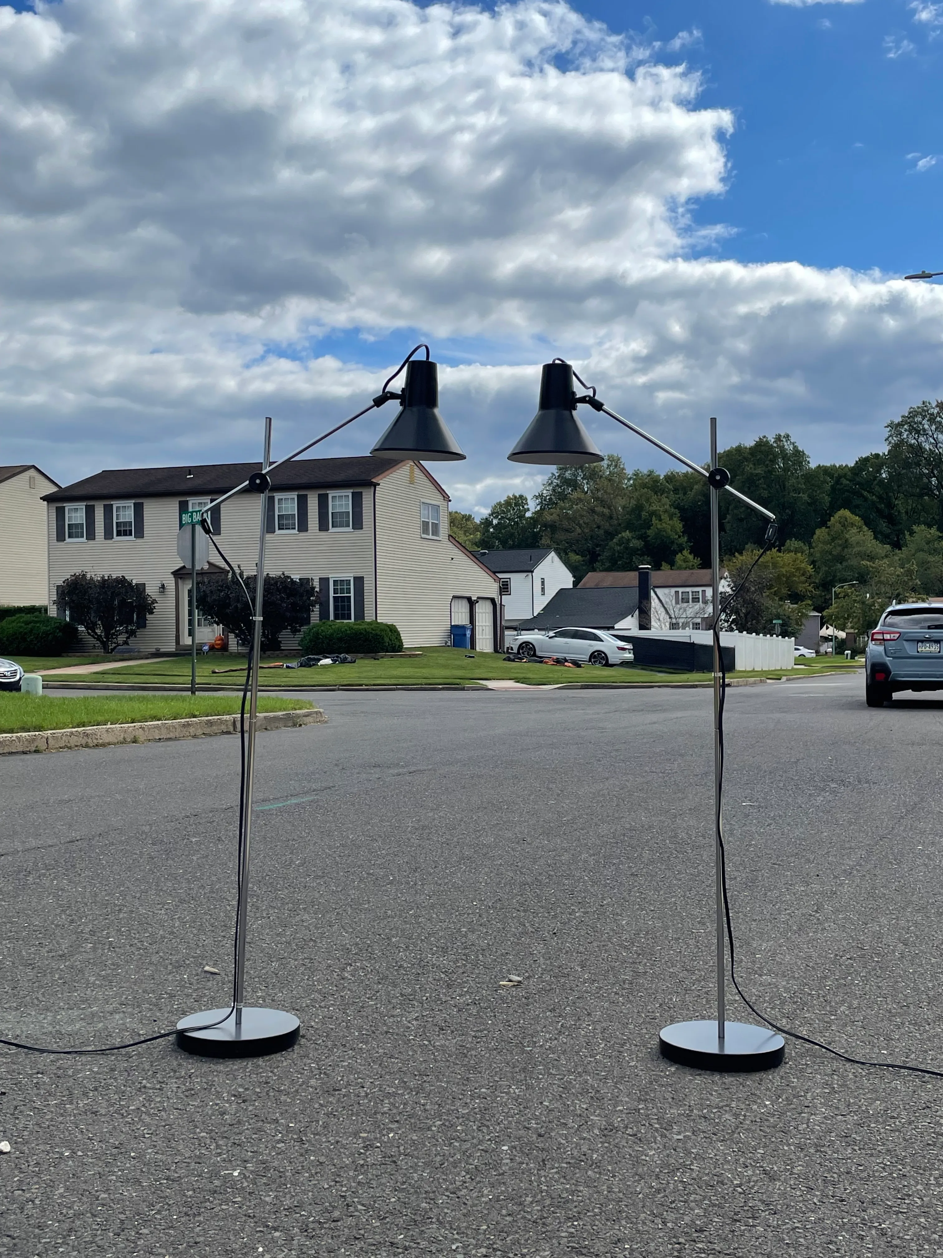 1970s Black Adjustable Ikea Reading Floor Lamp-A Pair | Chairish
