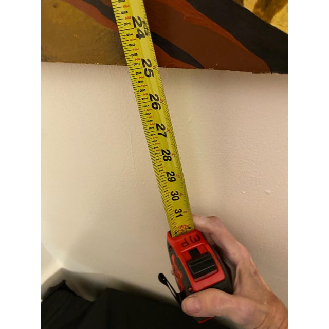 Burnt Orange 1971 "Mother Morning" Madonna & Child Painting by Rhoda Swaffer Earth Tones Tags For Sale - Image 8 of 12