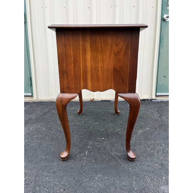 1980s Harden Queen Anne Style New England Cherry Lowboy Chest of Drawers For Sale - Image 9 of 12