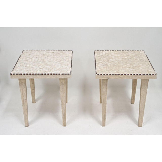 20th Century Italian Travertine Stone Side Tables, Italy, 1980s, Set of 2 For Sale - Image 12 of 18