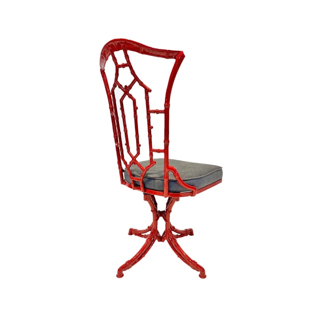 Chinoiserie 1960s Chinoiserie Chippendale Outdoor Dining Set For Sale - Image 3 of 16