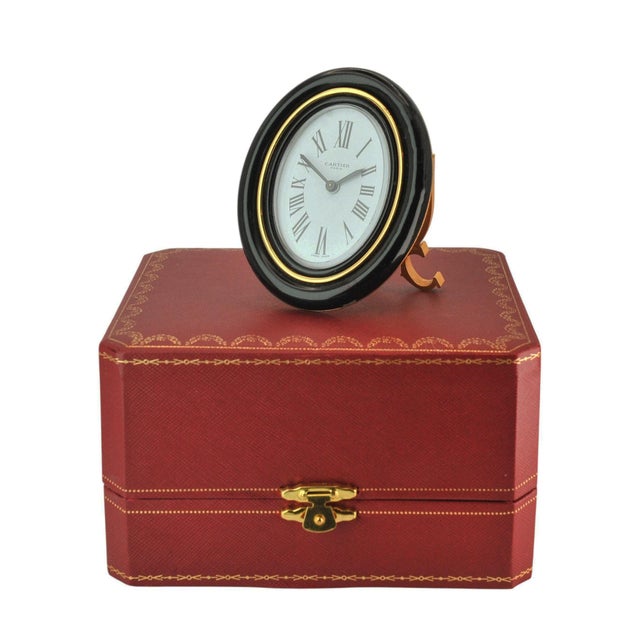 Baignoire Alarm Clock in 18ct Gold Plate & Brass from Cartier, Swiss, 1980s, Set of 2 For Sale - Image 9 of 11