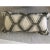 Custom lumbar grey and cream embroidered pillows. This set of three features geometric embroidered detailing in a...