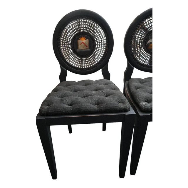 "Series Of 4 Freemason Chairs from The Liège Region (belgium), Late 19th Century" Series of 4 Freemason chairs from the...