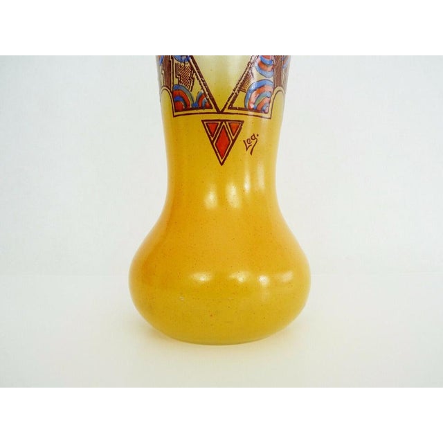 Art Nouveau Vase with Geometric Patterns by François Théodore Legras, 1920s For Sale - Image 6 of 11