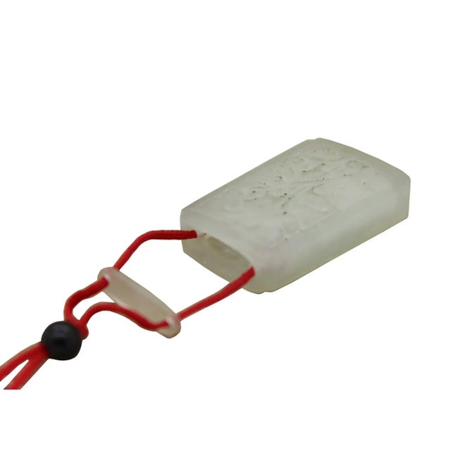 Jade Carved Jade Rectangular Shape Modern Chinese Sachet Bag Perfume Bottle Pendant For Sale - Image 8 of 9
