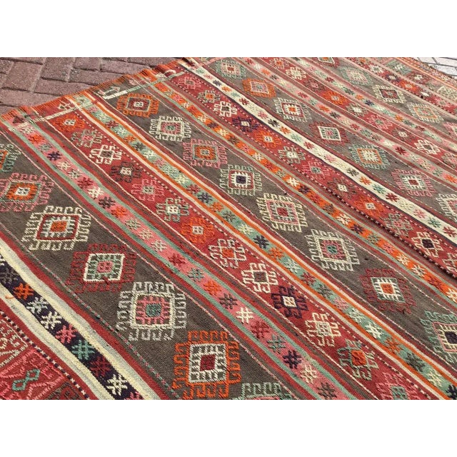 1960s Vintage Turkish Kilim Rug - 63" X 100" For Sale - Image 5 of 11