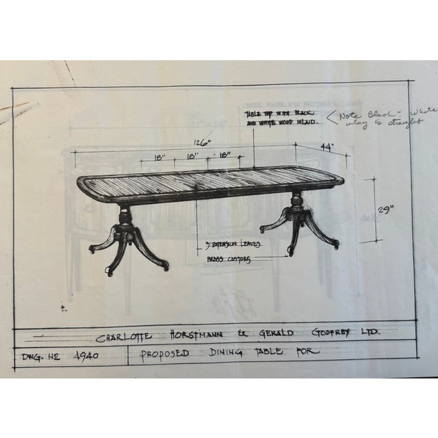 1980s 1980s Attributed to George Hepplewhite Rosewood Dining Table With 3 Extension Leaves For Sale - Image 5 of 6