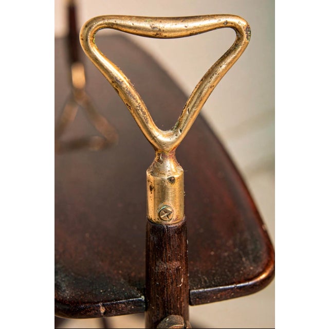 Cesare Lacca Vintage Italian Magazine Rack and Bar by Cesare Lacca, 1950 For Sale - Image 4 of 7