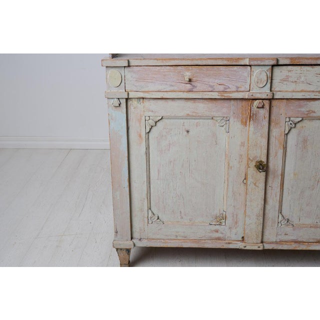 Swedish Gustavian Sideboard with Hand-Carved Decorations For Sale - Image 11 of 17