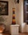 Brown Vintage Mid-Century Spanish Multi Stripe Vase For Sale - Image 8 of 8