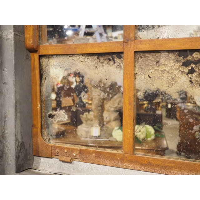 A Monumental 19th Century French Zinc Window Dormer Mirror For Sale - Image 11 of 18