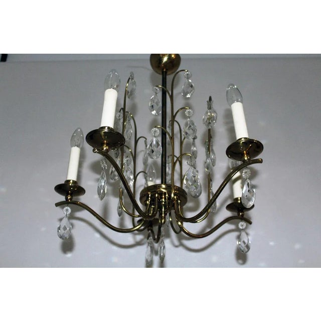 Crystal Chandelier, 1950s For Sale - Image 4 of 13