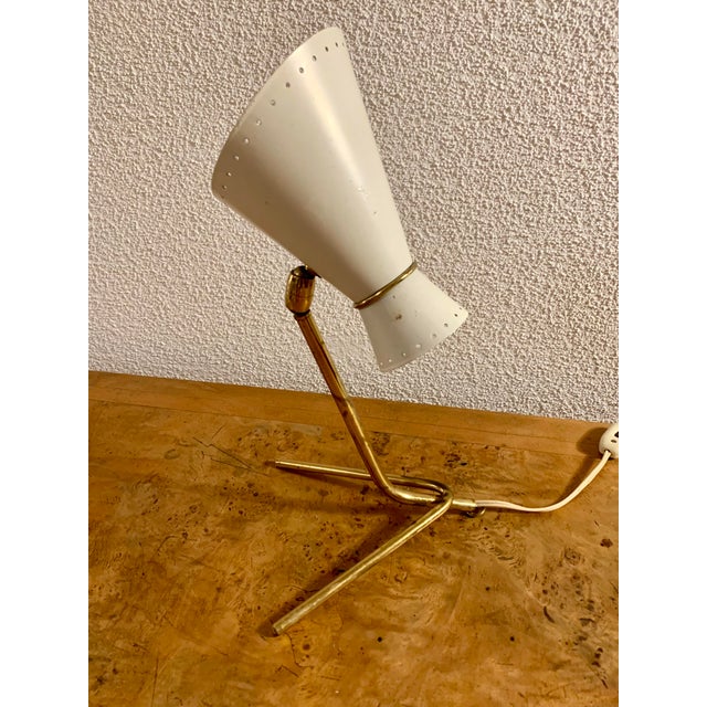 Mid-Century Modern Cocotte Lamp in the style of Mathieu Mategot, 1950s For Sale - Image 3 of 7