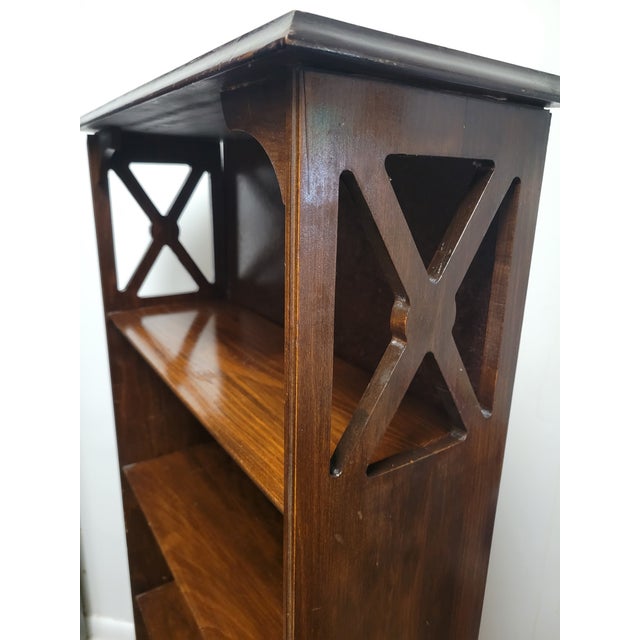 Brown Midcentury Modern Walnut Book or Display Shelf For Sale - Image 8 of 11