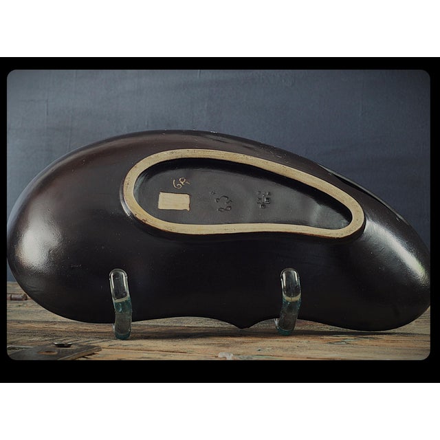 1950s Japanese Ceramics Mingei Plate, 1950 For Sale - Image 5 of 8