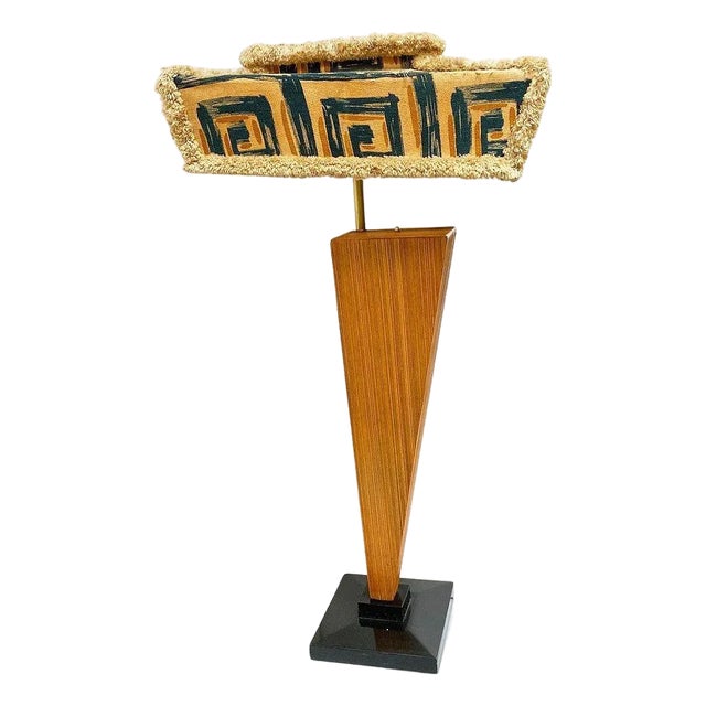 Mid-Century Sculptural Combed Wood Floor Lamp in the Style of Paul Frankl For Sale