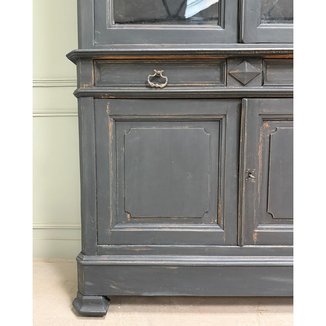 Black Louis-Philippe Sideboard in Glass and Wood For Sale - Image 8 of 17