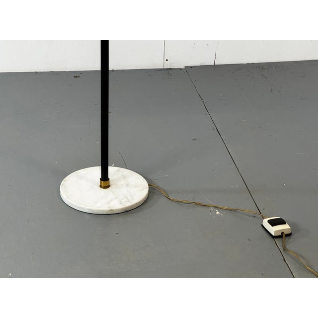 Mid-Century Modernist Italian Floor Lamp with Marble Base, 1950s For Sale - Image 4 of 14