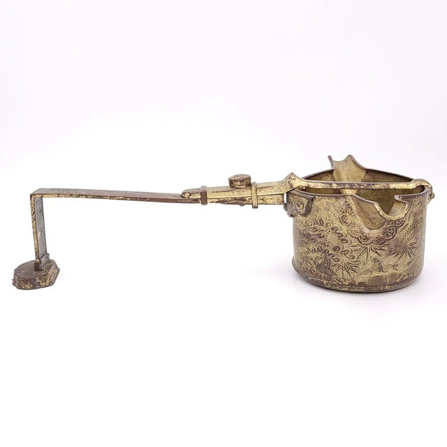 Gold Edo Period Gilt Copper Tea Ceremony Water Pourer, Japan Circa 1800 For Sale - Image 8 of 13