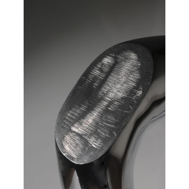 Large Sculptural Aluminium Vessel, 1980 For Sale - Image 4 of 6