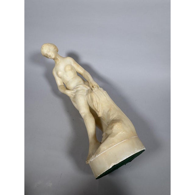 Sculpture, Diana at her Bath after Falconet (1757) - 65 cm - Siena yellow marble For Sale - Image 6 of 7