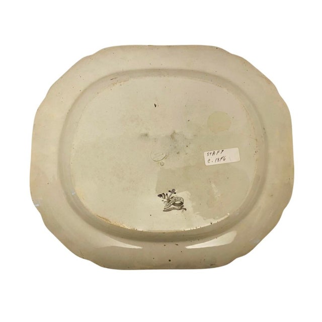 Brown Antique “Bosphorus” Platter by J. Jamieson & Co Scotland Circa 1896 For Sale - Image 8 of 9