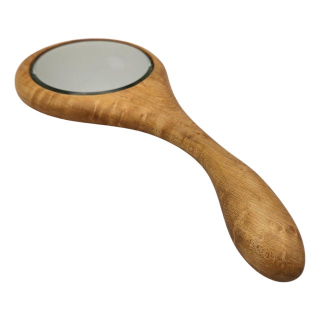Late 20th Century Craft Studio Maple Hand Mirror For Sale