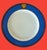 Fantastic Vintage Versace for Rosenthal round barocco themed porcelain plates in blue and gold colors made in Germany.