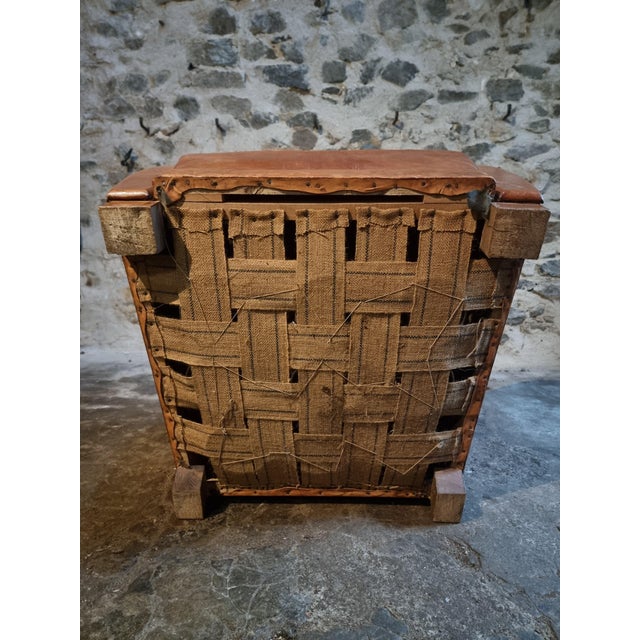Vintage Leather Club Chair, France, 1940s-1950s For Sale - Image 17 of 18