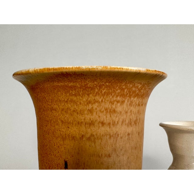 Vintage Hand-Thrown Studio Ceramic Vases, Germany, 1980s, Set of 2 For Sale - Image 9 of 12