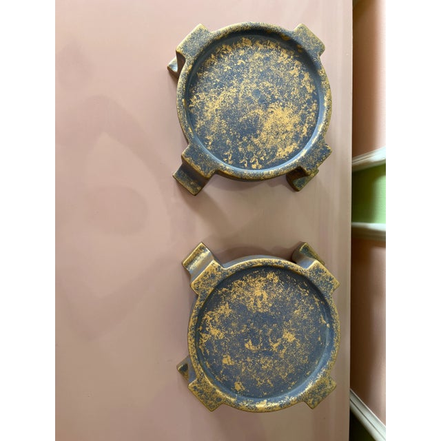 1980 Purple Snake Handle Vase and Matching Base - a Pair For Sale - Image 10 of 11