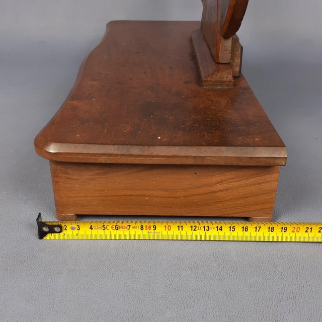 Antique Tilting Wooden Table Mirror with Drawers, 1930s For Sale - Image 11 of 13