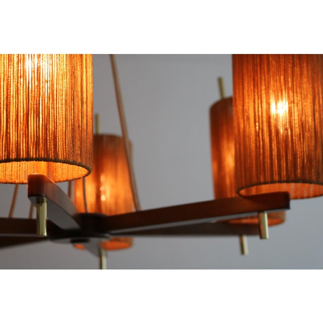 Mid-Century Modern Sisal Ceiling Lamp from Temde, 1960s For Sale - Image 9 of 13