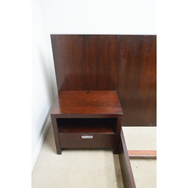 Modern Ethan Allen King Bed Two Nightstands Set For Sale - Image 3 of 10