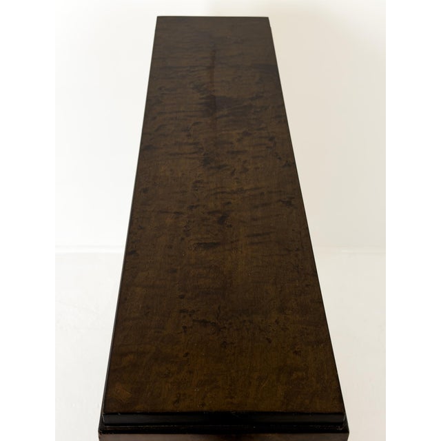 Swedish Grace Stained Flame Birch Bookcase, Sweden, 1920s For Sale - Image 6 of 7