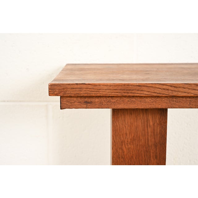Stickley Brothers Style Antique Mission Oak Arts & Crafts Pedestal or Plant Stand, Circa 1910 For Sale In South Bend - Image 6 of 12