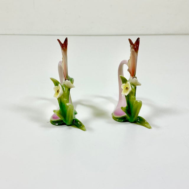 Vintage Minimalist Japanese Hollywood Regency Majolica Butterfly Flora Porcelain Napkin Rings - Set of 12 For Sale - Image 11 of 18