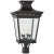 Chapman & Myers for Visual Comfort Signature Elsinore Medium Post Lantern in Black with Clear Glass For Sale