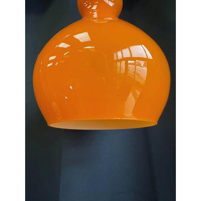 1970s Vintage Orange Opaline Pendant Light, 1970s For Sale - Image 5 of 8