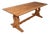 Large Oak Plank Top Refectory Table, 1890s For Sale