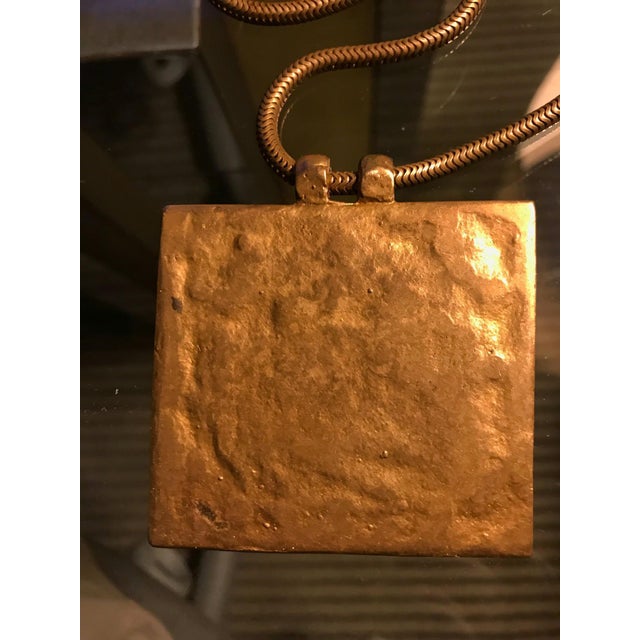 1930s Early Gilt Bronze Necklace by Line Vautrin For Sale - Image 5 of 11