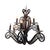 Antique Italian Old Gilded Iron and Christals Chandelier. For Sale - Image 4 of 5